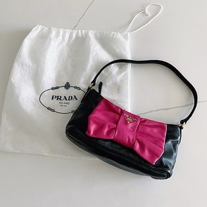 Authentic PRADA Napa leather shoulder bag with dust bag